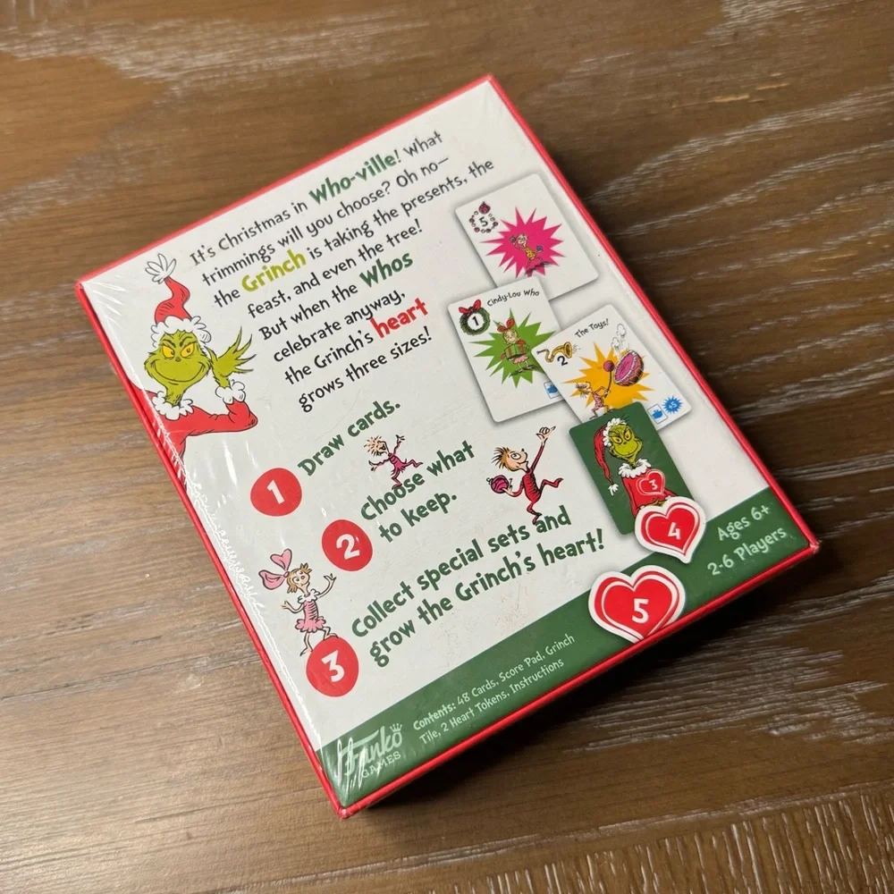 Dr. Seuss Grinch Grow Your Heart Card Game NEW - Picture 4 of 5